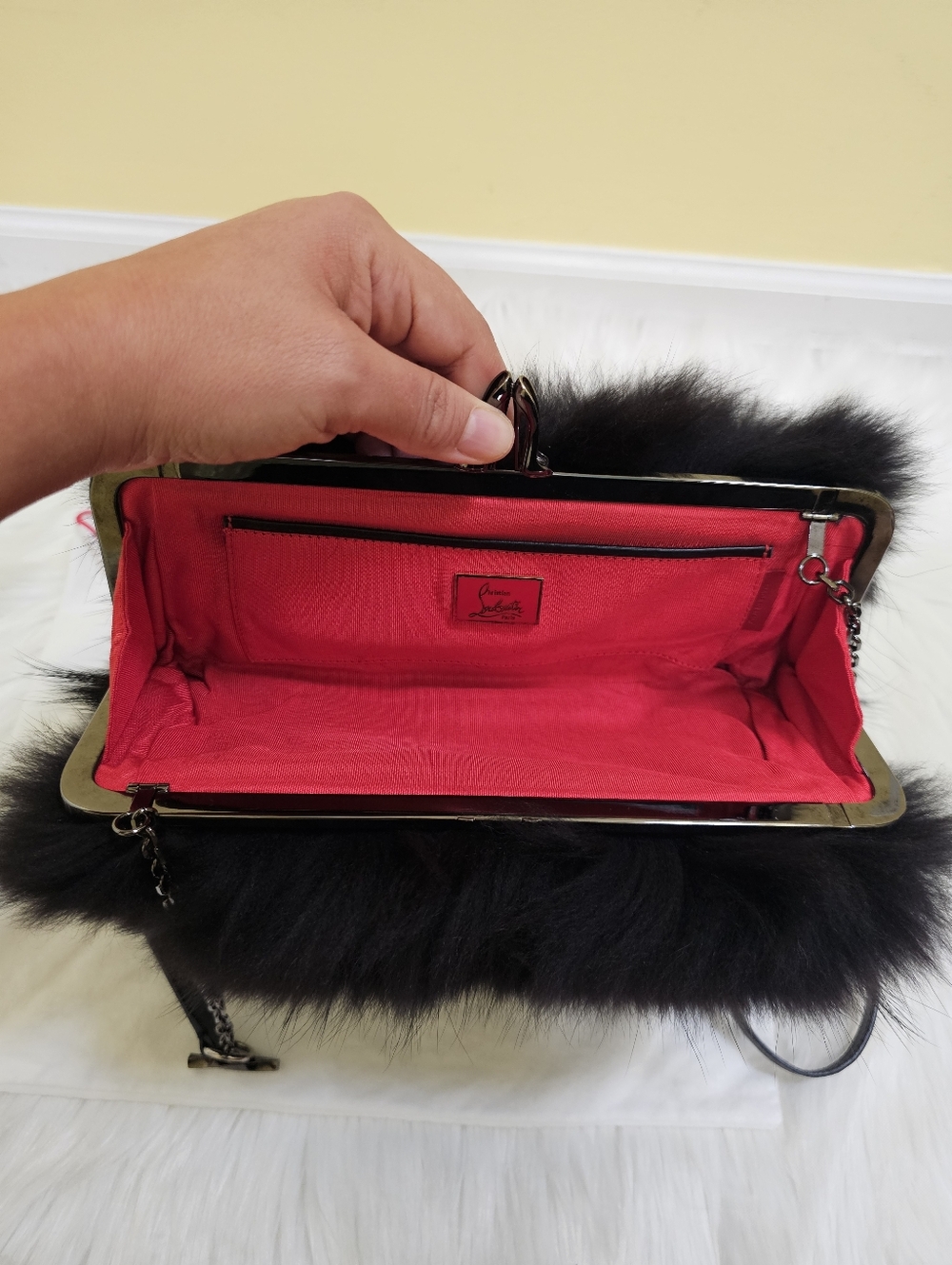 Christian Louboutin Fox Fur Anastasia Muff Bag - Picture 9 of 17